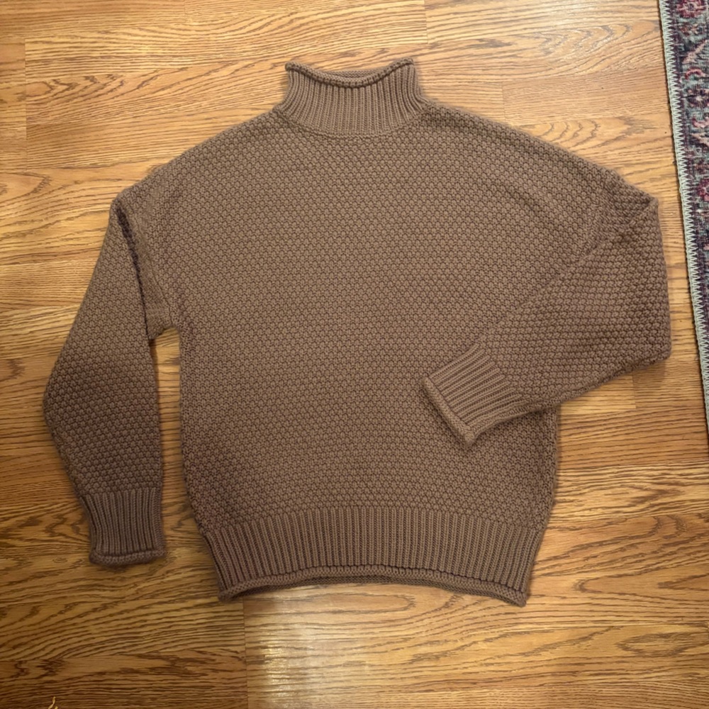 Brown Cable Knit Sweater